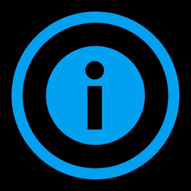 Bilgi düz mavi yuvarlak renkli vektör simgesi