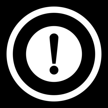 Sorun düz beyaz renk vektör simge yuvarlak