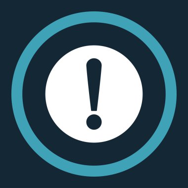 Sorun düz mavi ve beyaz renkler vektör simge yuvarlak