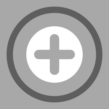 Create flat dark gray and white colors rounded vector icon