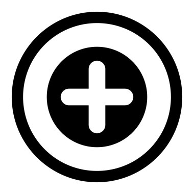 Düz siyah renkli yuvarlak vektör simgesi oluştur