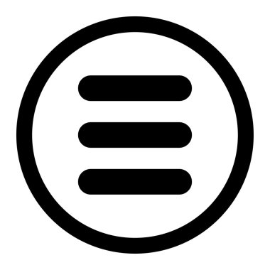 Stack flat black color rounded vector icon