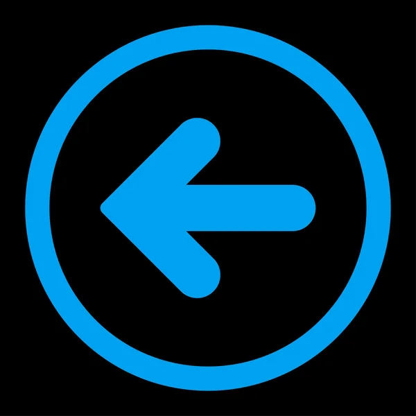Arrow Left flat blue color rounded vector icon — Stockový vektor