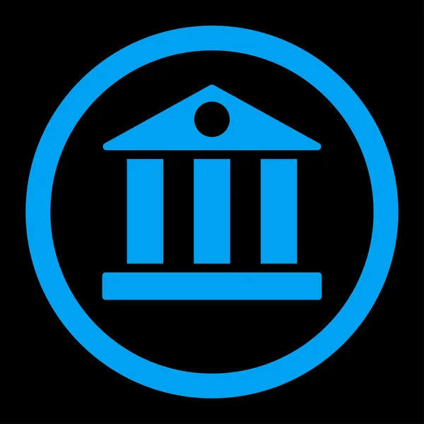 Banken platt blå färg rundade vektor icon — Stock vektor