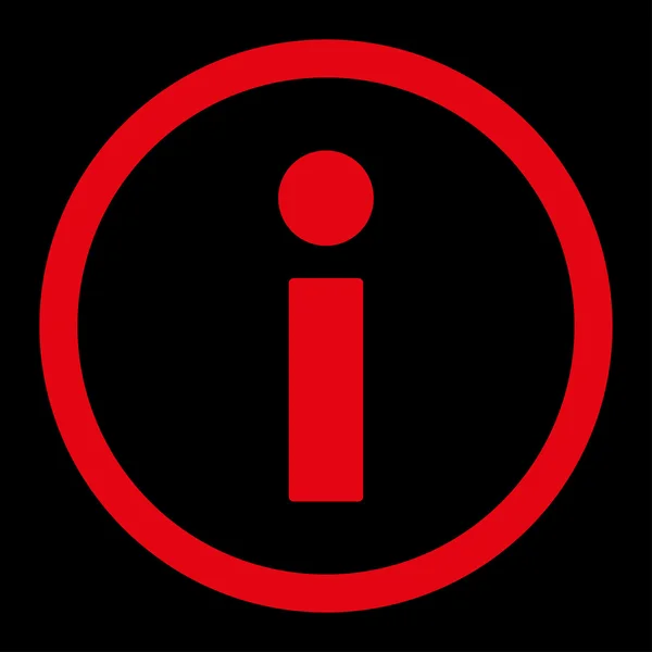 情報フラットな赤の丸みを帯びた色ベクトルのアイコン — ストックベクタ
