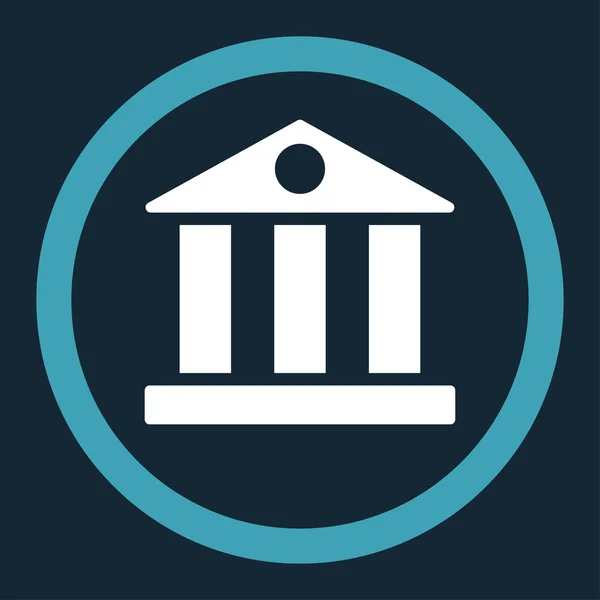 銀行フラット青と白の色の丸いベクトルのアイコン — ストックベクタ