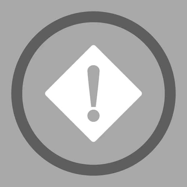 Error flat dark gray and white colors rounded vector icon — Διανυσματικό Αρχείο