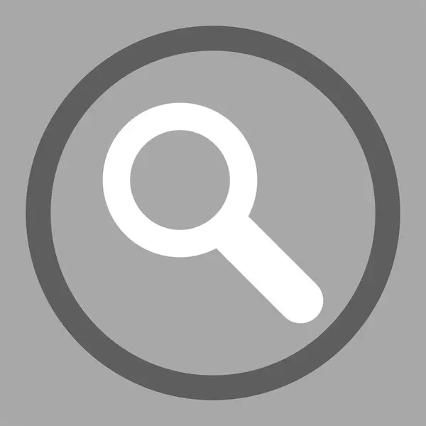 Search flat dark gray and white colors rounded vector icon — 스톡 벡터