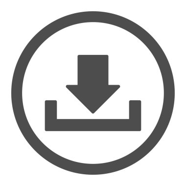 Download düz gri renkli yuvarlak raster simge