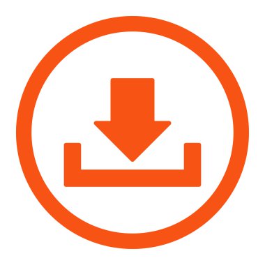 Download düz turuncu renk yuvarlak raster simge