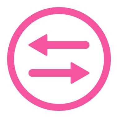 Oklar Exchange düz pembe renk yuvarlak raster simgesi