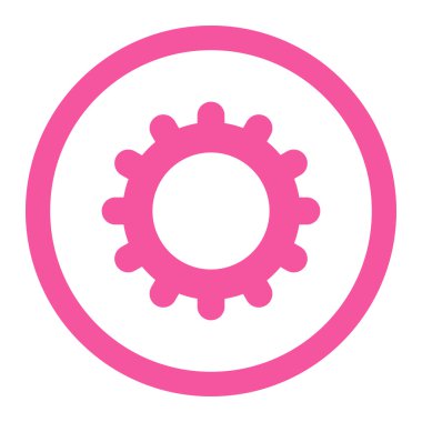 Vites düz pembe renk yuvarlak raster simgesi
