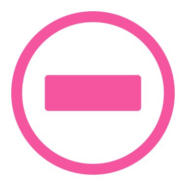Düz pembe renkli yuvarlak raster simge