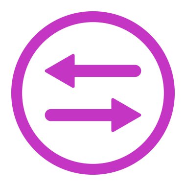 Oklar Exchange düz mor yuvarlak renkli raster simgesi