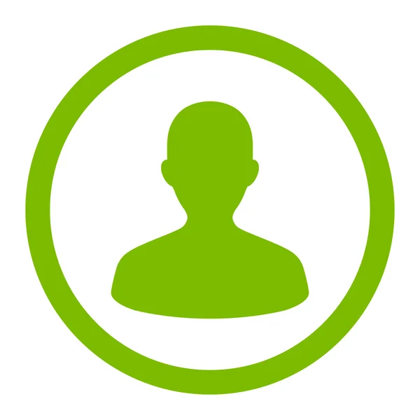 Usuario plano eco color verde redondeado icono de trama — Foto de Stock