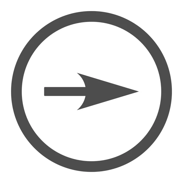 Flecha Axis X plana de color gris redondeado icono de trama —  Fotos de Stock