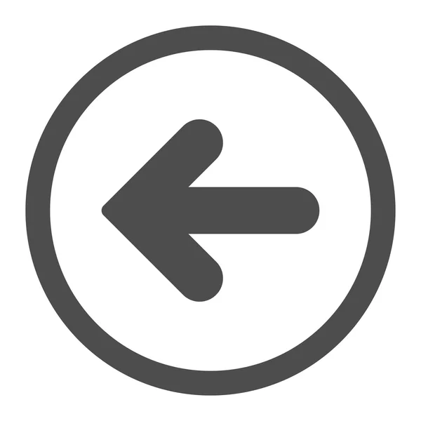 Flecha plana izquierda color gris redondeado icono de trama —  Fotos de Stock