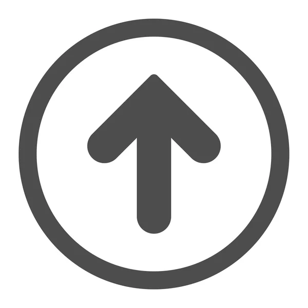 Flecha arriba plano color gris redondeado icono de trama —  Fotos de Stock