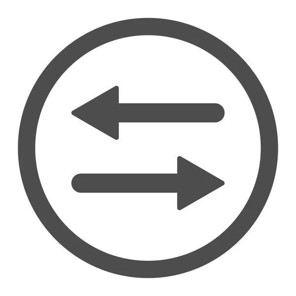 Pijlen Exchange plat grijze kleur afgerond raster pictogram — Stockfoto