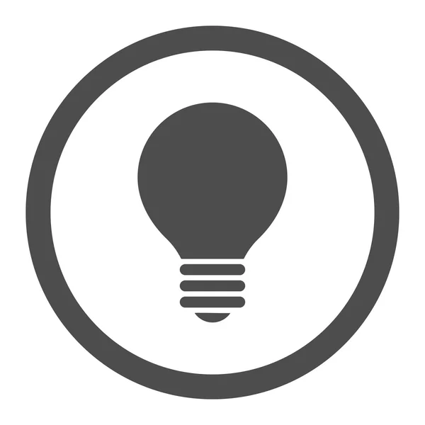 Elektrické žárovky jednolitě šedou barvu zaoblené rastrové ikona — Stock fotografie