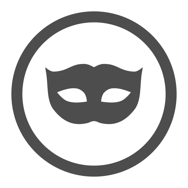 개인 정보 보호 마스크 회색 평면 컬러 둥근된 래스터 아이콘 — 스톡 사진