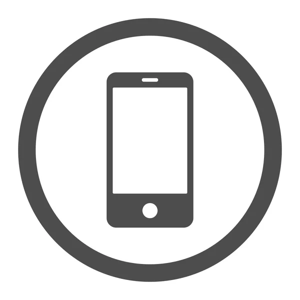 Smartphone plat couleur grise arrondie icône raster — Photo