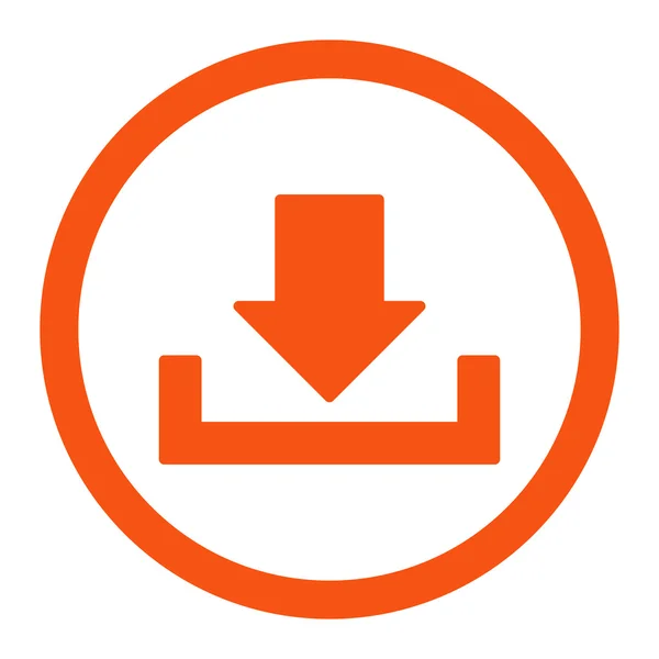 Descargar icono raster redondeado de color naranja plano — Foto de Stock
