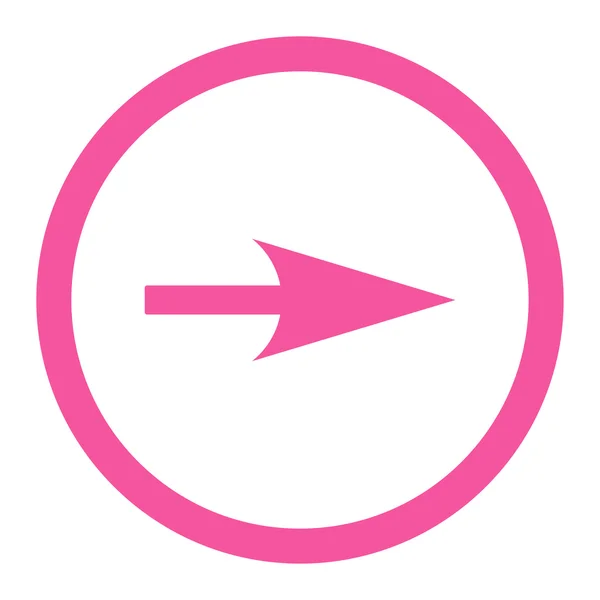 Arrow Axis X flat pink color rounded raster icon — Stock Photo, Image