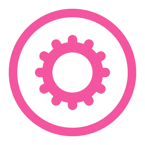 Getriebe flache rosa Farbe abgerundetes Rastersymbol — Stockfoto