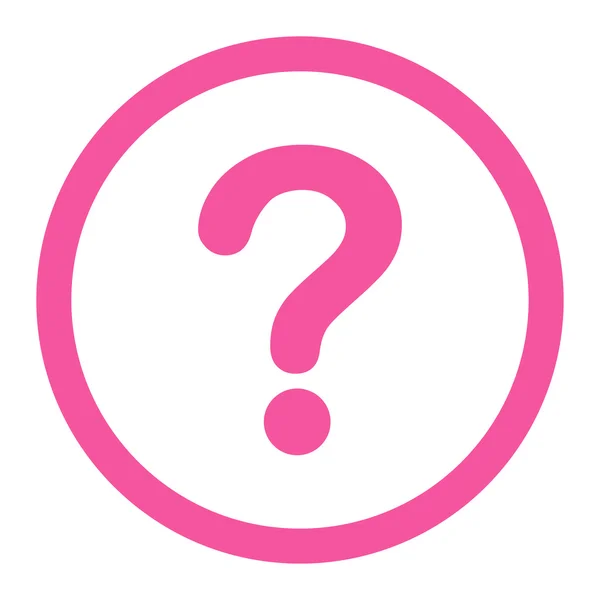 Pergunta cor rosa plana ícone de raster arredondado — Fotografia de Stock