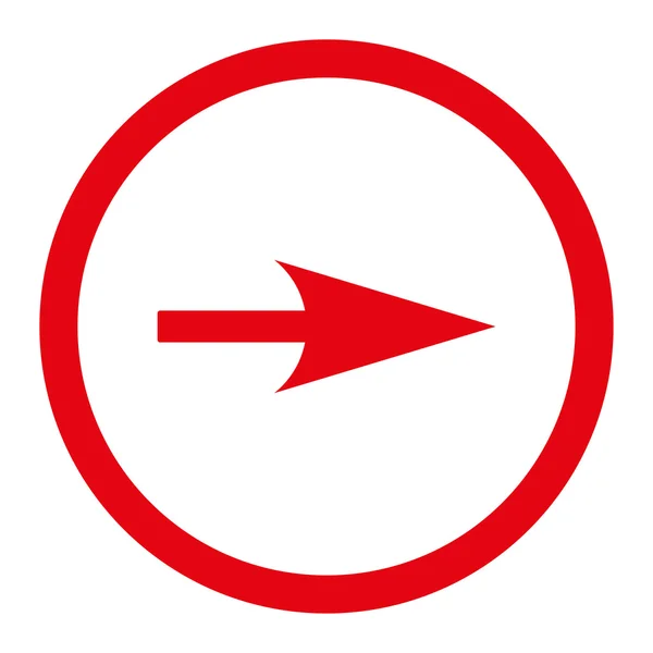 Стрелка AX плоского красного цвета с ростерной иконкой — стоковое фото