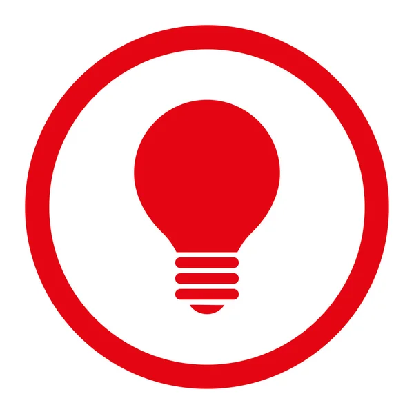 Lâmpada elétrica plana cor vermelha arredondada ícone raster — Fotografia de Stock