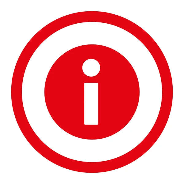 Informação flat red color rounded raster icon — Fotografia de Stock