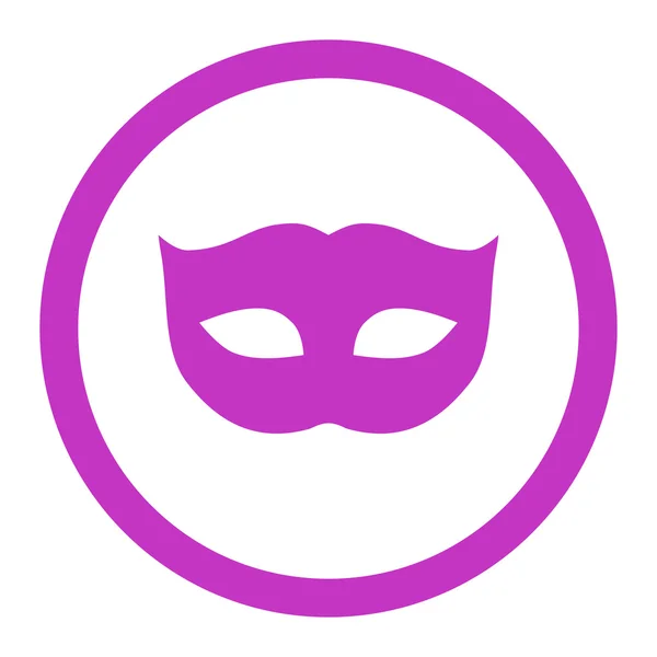 개인 정보 보호 마스크 플랫 바이올렛 색 둥근된 래스터 아이콘 — 스톡 사진