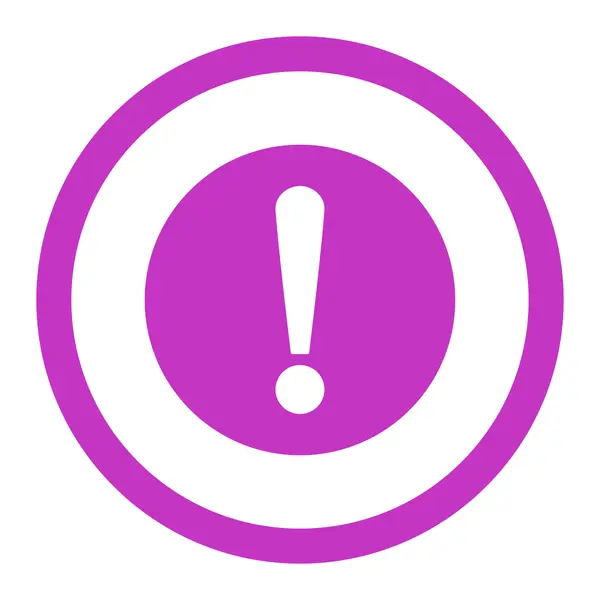 Problem flat violet color rounded raster icon — Stock Photo, Image