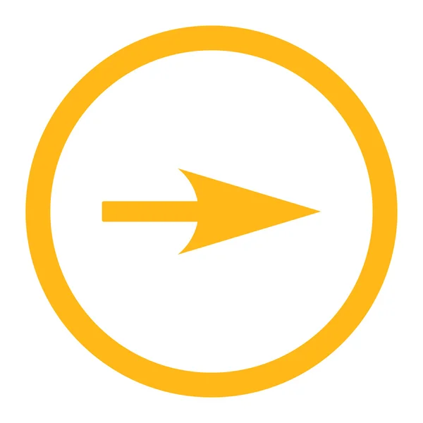 Pijl as X mat geel kleur afgerond raster pictogram — Stockfoto