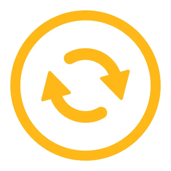 Refrescar el color amarillo plano redondeado icono de trama — Foto de Stock