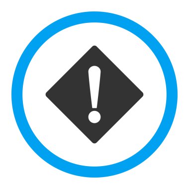 Düz mavi ve gri renkler yuvarlanmış vektör simgesi hatası