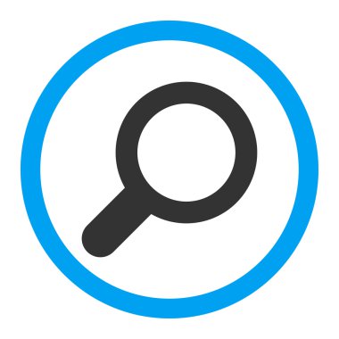 View flat blue and gray colors rounded vector icon