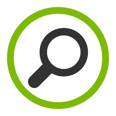 View flat eco green and gray colors rounded vector icon