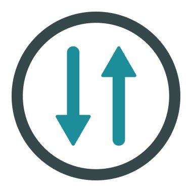 Oklar Dikey Düz Yumuşak Mavi Renkler Yuvarlak Vektör simgesini Değiştir