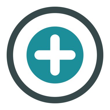 Create flat soft blue colors rounded vector icon