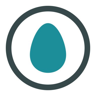 Egg flat soft blue colors rounded vector icon