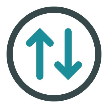 Düz mavi renkleri yuvarlanmış vektör simgesine çevir