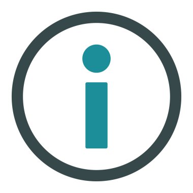 Bilgi düz yumuşak mavi renkler yuvarlak vektör simgesi