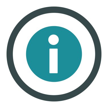 Bilgi düz yumuşak mavi renkler yuvarlak vektör simgesi