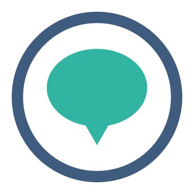 Banner düz kobalt ve cyan renkleri yuvarlanmış vektör simgesi