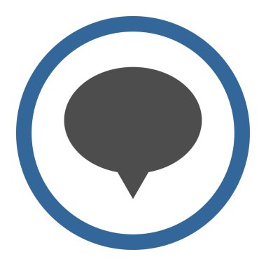 Banner flat cobalt and gray colors rounded vector icon