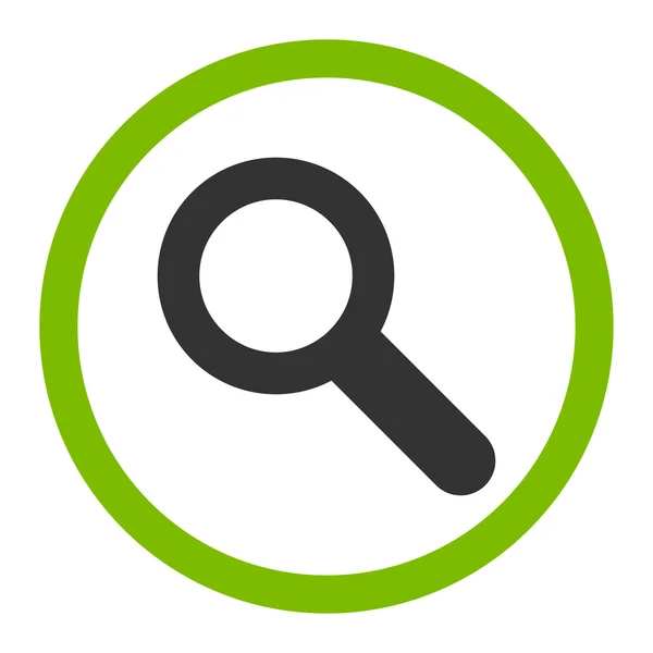 Search flat eco green and gray colors rounded vector icon — 스톡 벡터