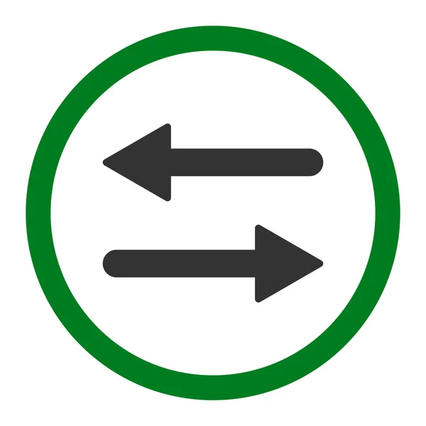 箭头交换平面绿色和灰色圆形矢量图标 — 图库矢量图片